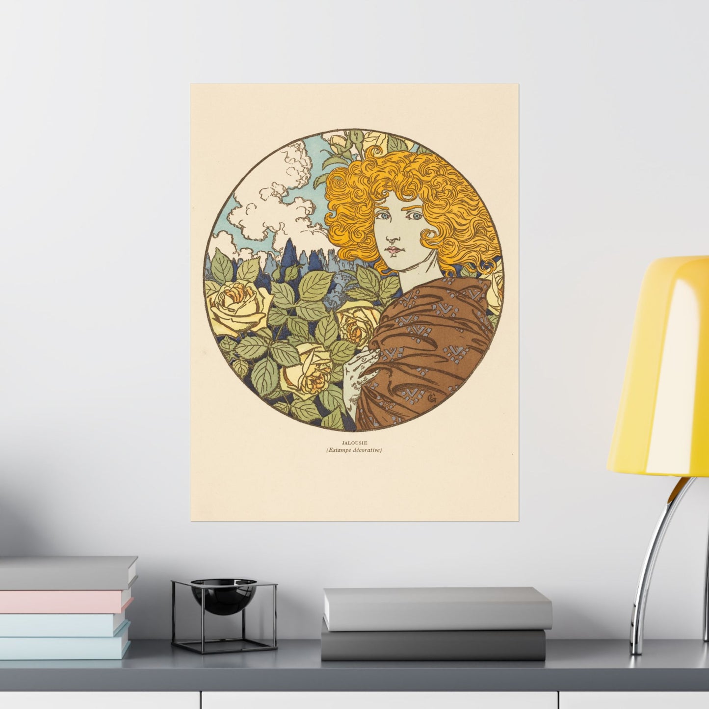 Jealousy - Classic Art - Fine Art Print - Vintage Floral Art Print - Matte Vertical Poster - Art Noveau Posters
