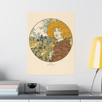 Jealousy - Classic Art - Fine Art Print - Vintage Floral Art Print - Matte Vertical Poster - Art Noveau Posters