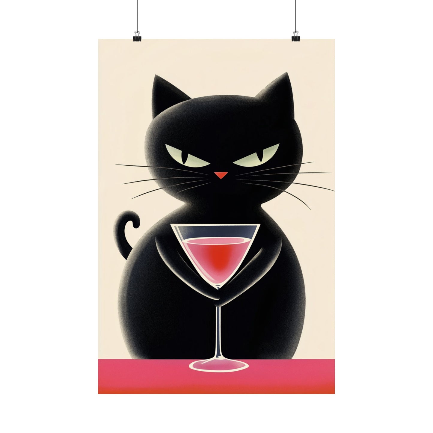 Yes, I'm Judging You - Cat Café Series - Black Cat Poster - Stylish Wall Art for Cat Lovers