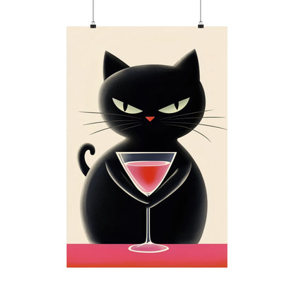 Yes, I'm Judging You - Cat Café Series - Black Cat Poster - Stylish Wall Art for Cat Lovers