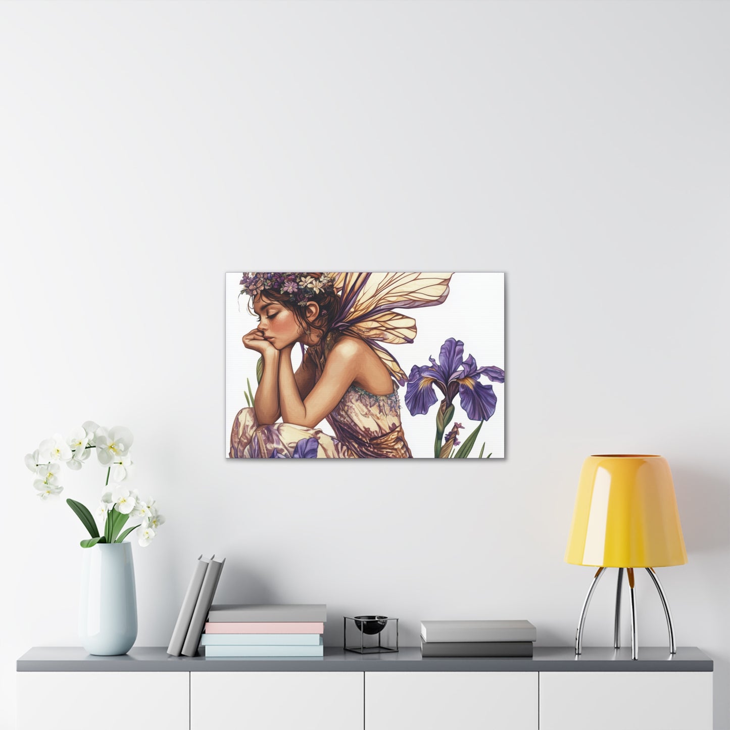 Iris You Were Here - Flowers & Fairies Collection - Fine Art Print on Canvas