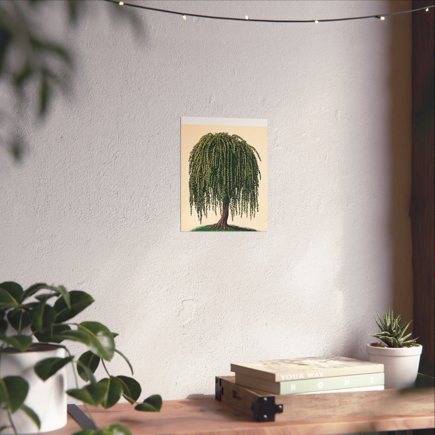 Weeping Willow Vintage Botanical Art Print - Matte Poster - Vintage Botanical Wall Art