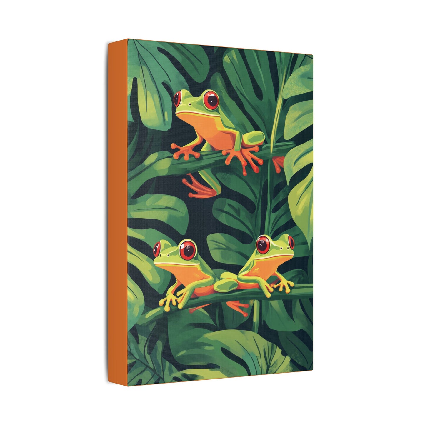 Tree Frog Trio - Garden Friends Series - Fine Art Print on Canvas