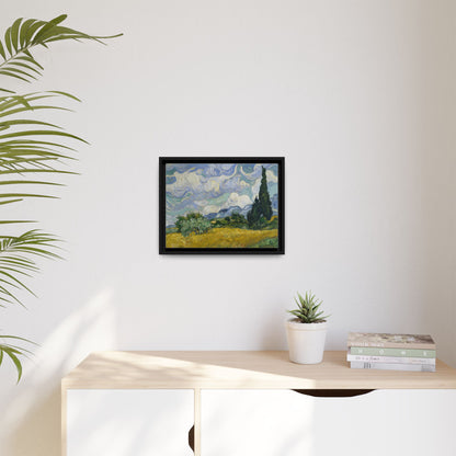 Van Gogh - Wheat Field with Cypresses - Museum Collection - Framed Canvas Print