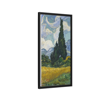 Van Gogh - Wheat Field with Cypresses - Museum Collection - Framed Canvas Print
