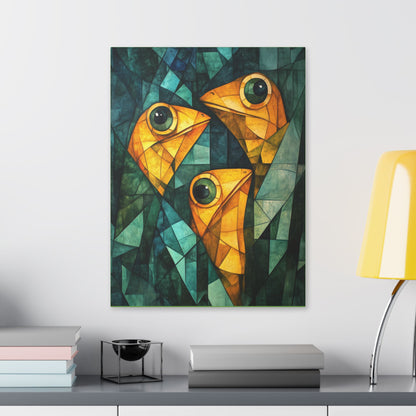 If We Don't Move Maybe They Won't See Us - Garden Friends - Fine Art Print on Canvas