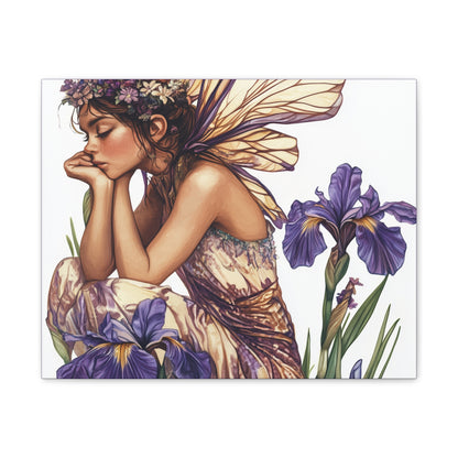 Iris You Were Here - Flowers & Fairies Collection - Fine Art Print on Canvas