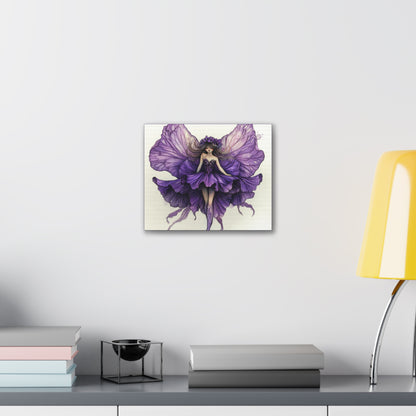 A Violet Affair - Fairies & Flowers Collection - Wall Art - on Canvas