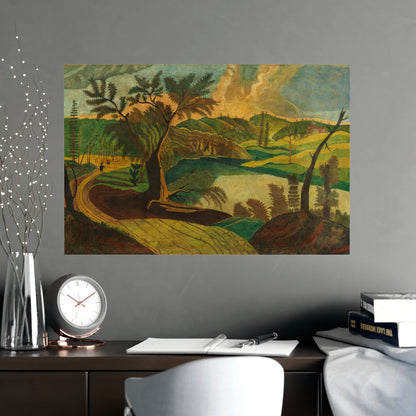 Stylized Landscape - Modern Abstract Fine Art Poster