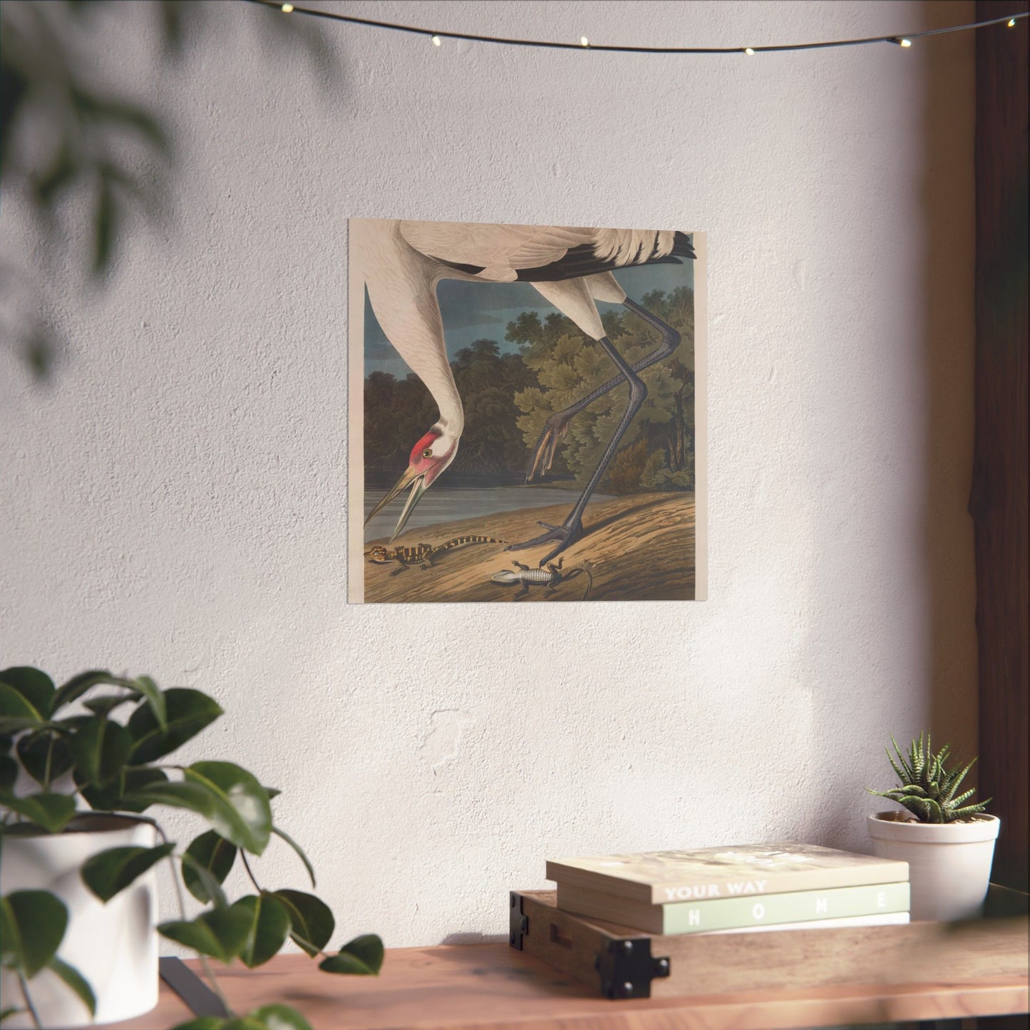 Crane in the Glades - Vintage Fine Art Print - Art Print - Poster for Nature Lovers & Birdwatchers