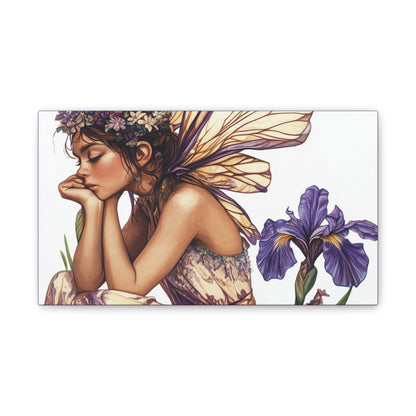 Iris You Were Here - Flowers & Fairies Collection - Fine Art Print on Canvas