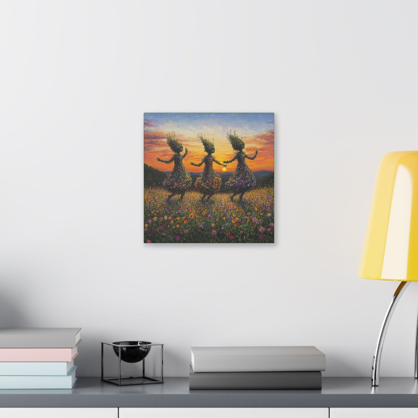 The Fairy Frolic - Flowers & Fairies Collection - Wall Art on Canvas