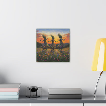 The Fairy Frolic - Flowers & Fairies Collection - Wall Art on Canvas