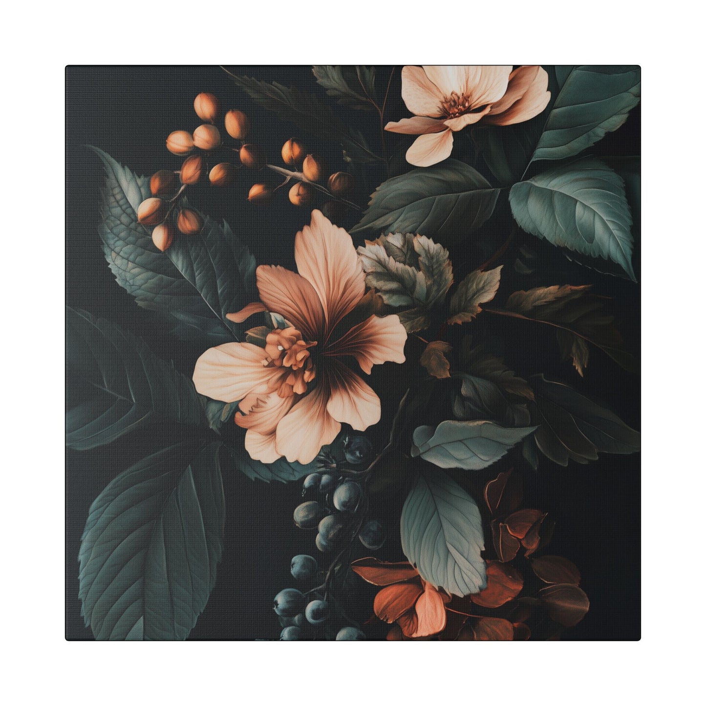 Evergreen Moody Botanical -Secret Garden Series  - Fine Art Print on Canvas