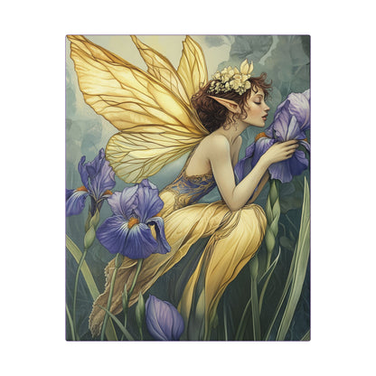 Iris You Were Here - Flowers & Fairies Collection - Fine Art Print on Canvas