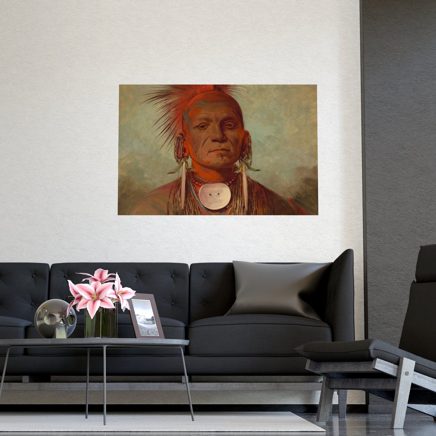 Iowa Medicine Man Portrait - George Catlin - Fine Art Poster