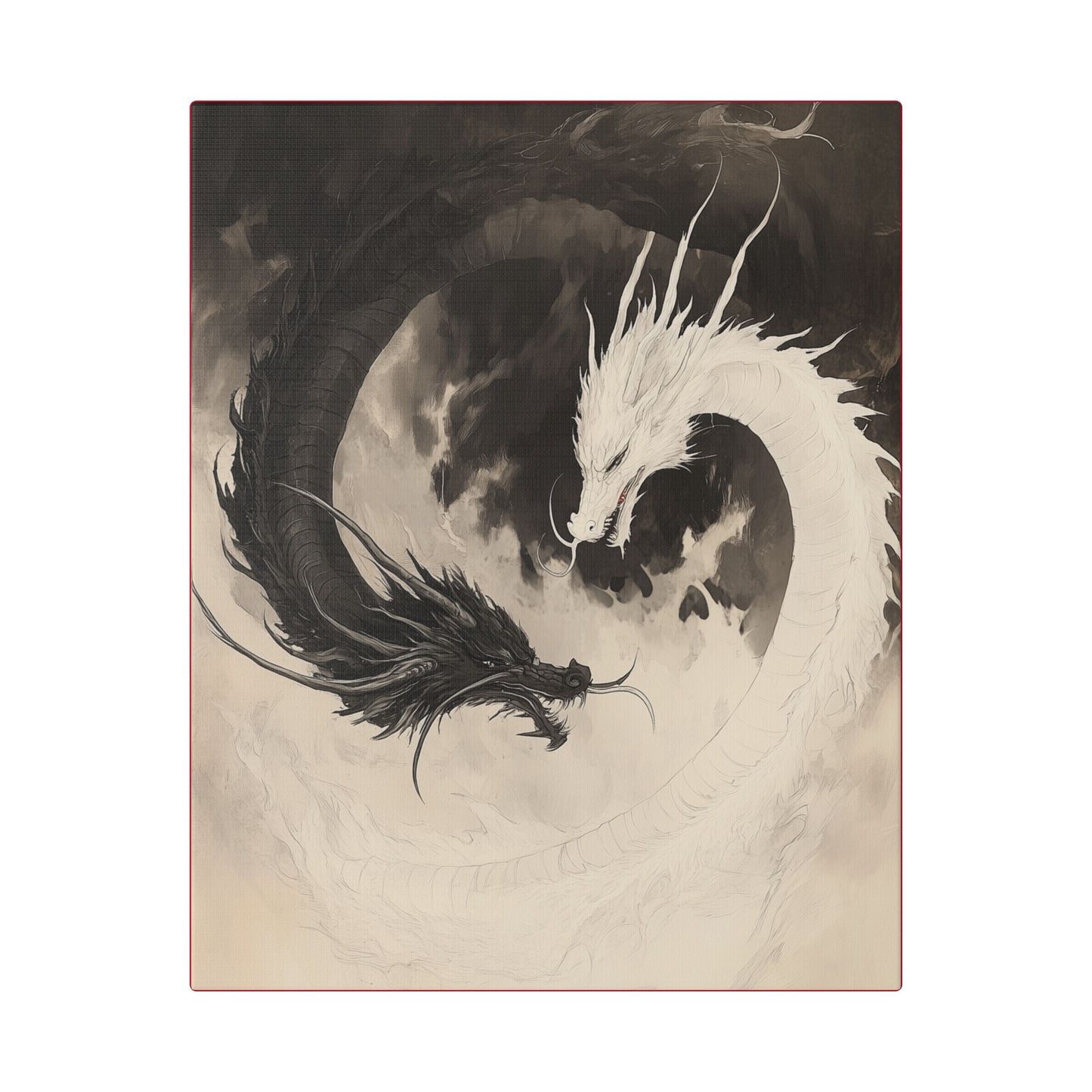 Yin & Yang - Dragon Art Collection -  Fine Art Print on Canvas