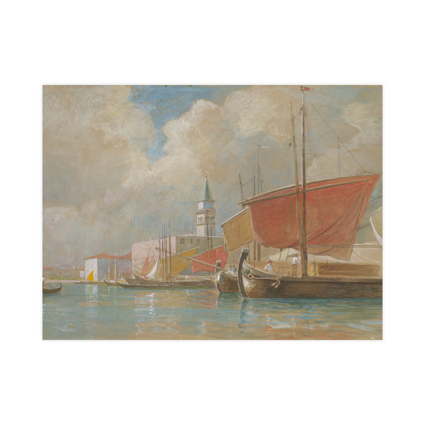 Shipping Along the Molo Venice - Canaletto Fine Art Poster