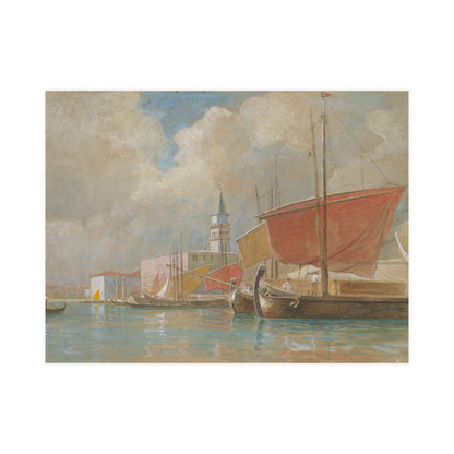 Shipping Along the Molo Venice - Canaletto Fine Art Poster