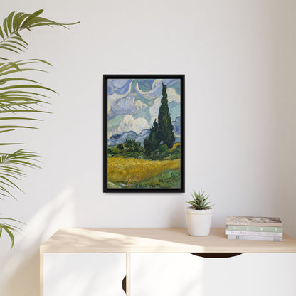 Van Gogh - Wheat Field with Cypresses - Museum Collection - Framed Canvas Print