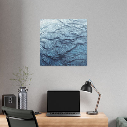 Mood Blue Abstract Blue Canvas Wall Art