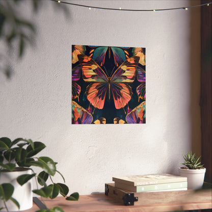 Vibrant Boho Butterflies Fine Art Pint - Matte Poster - Colorful Wall Art for Nature Lovers