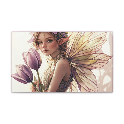 Tuesdays are for Tulips - Flowers & Fairies Collection - Fine Art Print on Canvas