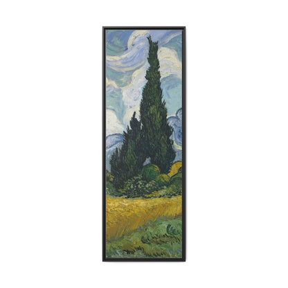 Van Gogh - Wheat Field with Cypresses - Museum Collection - Framed Canvas Print