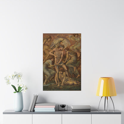Cupid's Hunting Fields - 1924 - Vintage Fine Art Print - Classic Matte Vertical Poster - Ethereal - Angelic Artwork