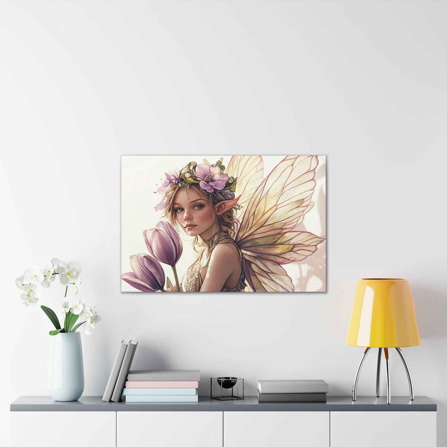Tuesdays are for Tulips - Flowers & Fairies Collection - Fine Art Print on Canvas