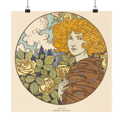 Jealousy - Classic Art - Fine Art Print - Vintage Floral Art Print - Matte Vertical Poster - Art Noveau Posters