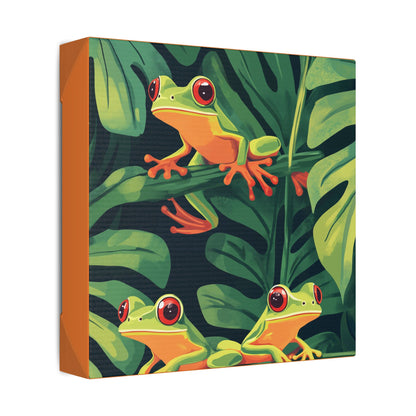 Tree Frog Trio - Garden Friends Series - Fine Art Print on Canvas