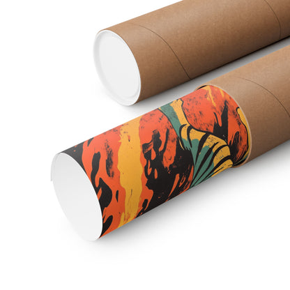Unleashed - Tiger Jumping Through A Ring of Flames - Matte Vertical Poster - Eye-Catching Wall Art