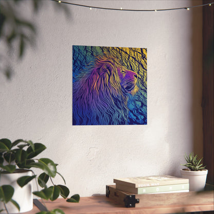 Lion Heart - Fine Art Print - Whimsical Animals - Nature Posters - Vibrant Wall Art for Animal Lovers