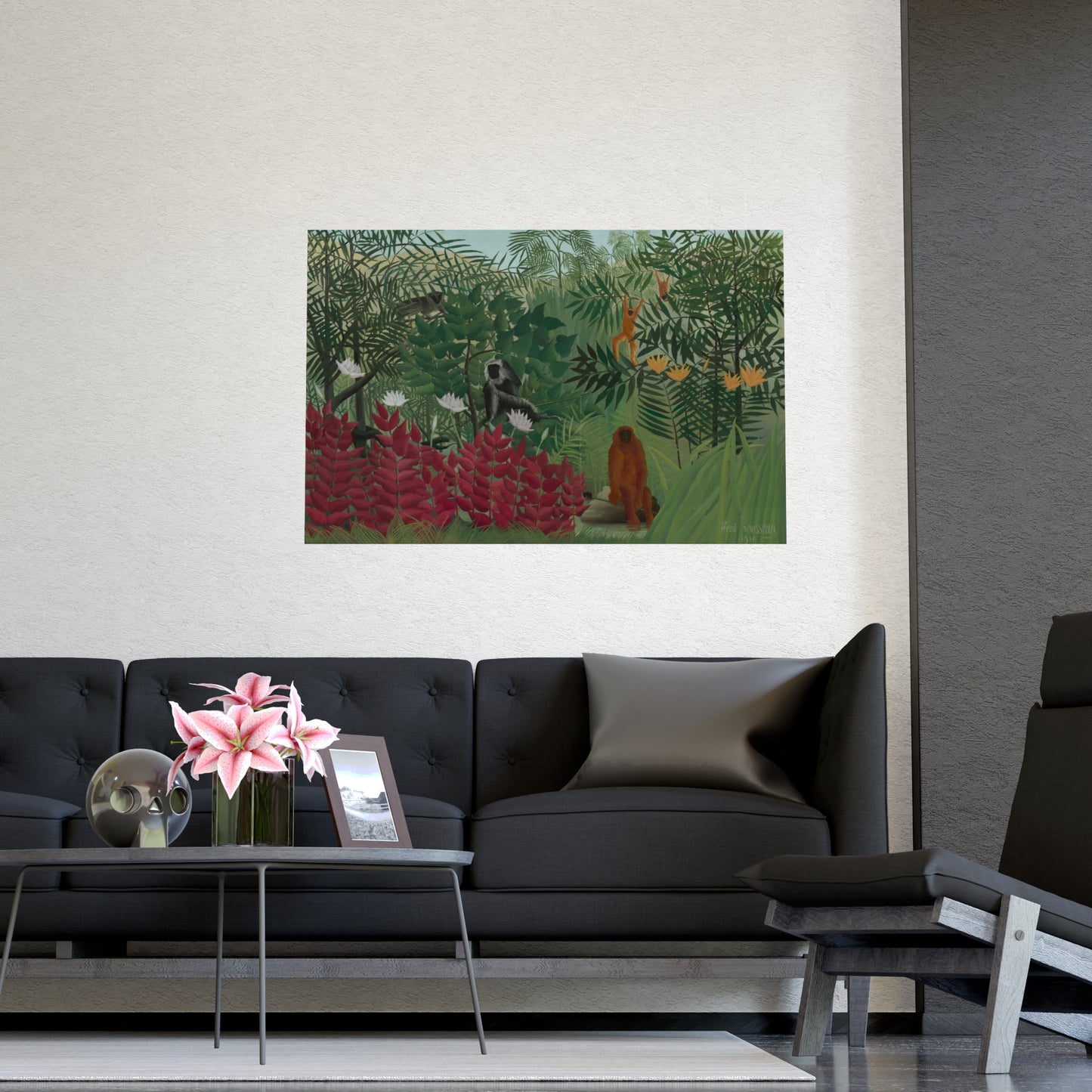 Tropical Forest with Monkeys - Rousseau Fine Art Poster