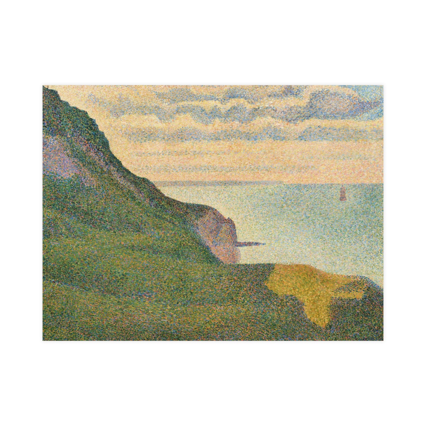 Seascape at Port-en-Bessin Normandy - Seurat Fine Art Poster