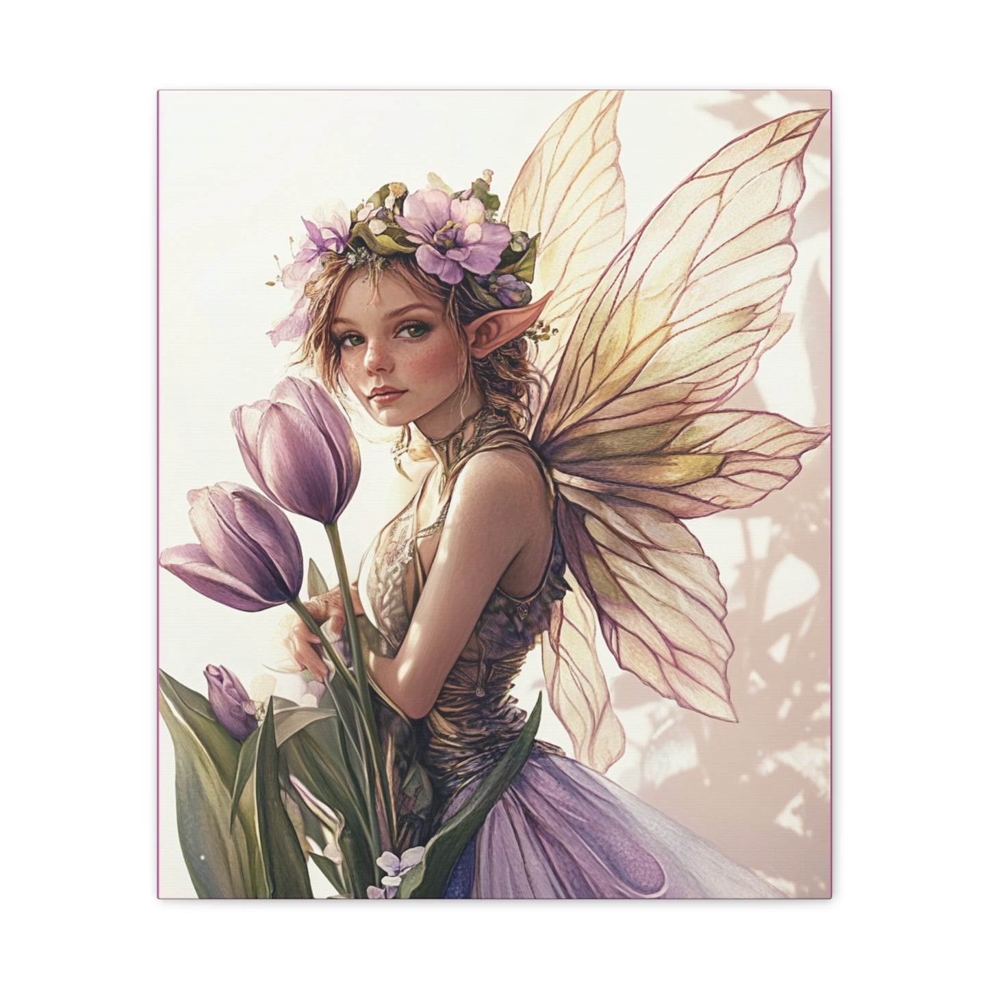 Tuesdays are for Tulips - Flowers & Fairies Collection - Fine Art Print on Canvas