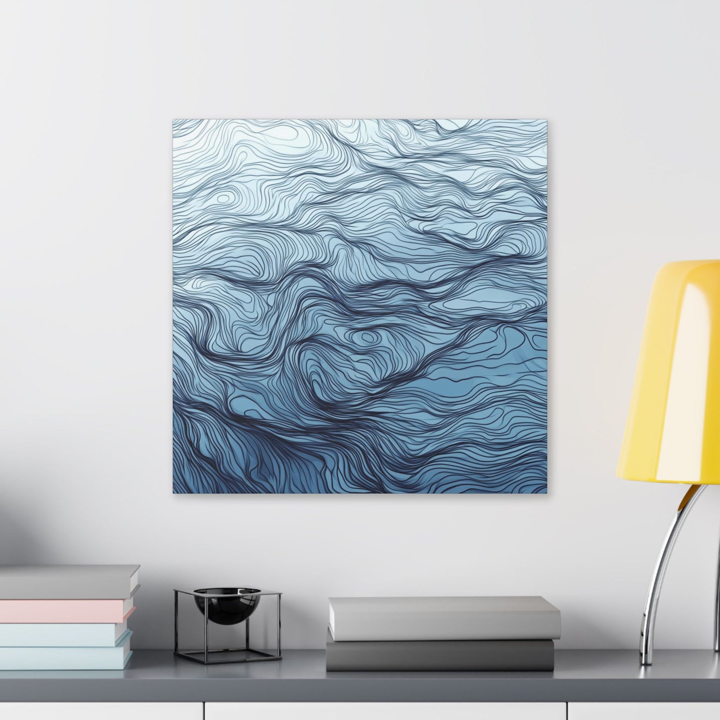 Mood Blue Abstract Blue Canvas Wall Art