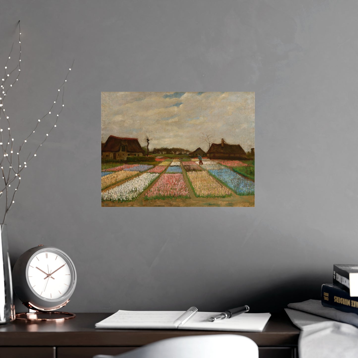 Flower Beds in Holland - Van Gogh Fine Art Poster