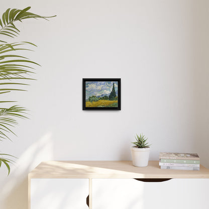 Van Gogh - Wheat Field with Cypresses - Museum Collection - Framed Canvas Print