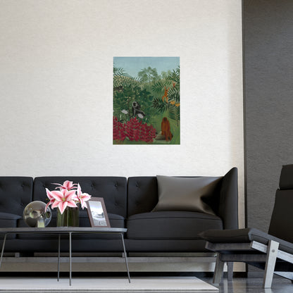 Tropical Forest with Monkeys - Rousseau Fine Art Poster