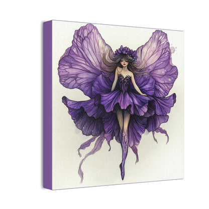 A Violet Affair - Fairies & Flowers Collection - Wall Art - on Canvas