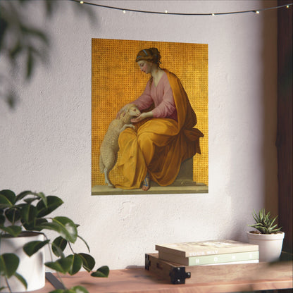 Virtues Art - Meekness - Fine Art Print - Elegant - Vertical Poster - Vintage Art Print