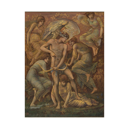 Cupid's Hunting Fields - 1924 - Vintage Fine Art Print - Classic Matte Vertical Poster - Ethereal - Angelic Artwork