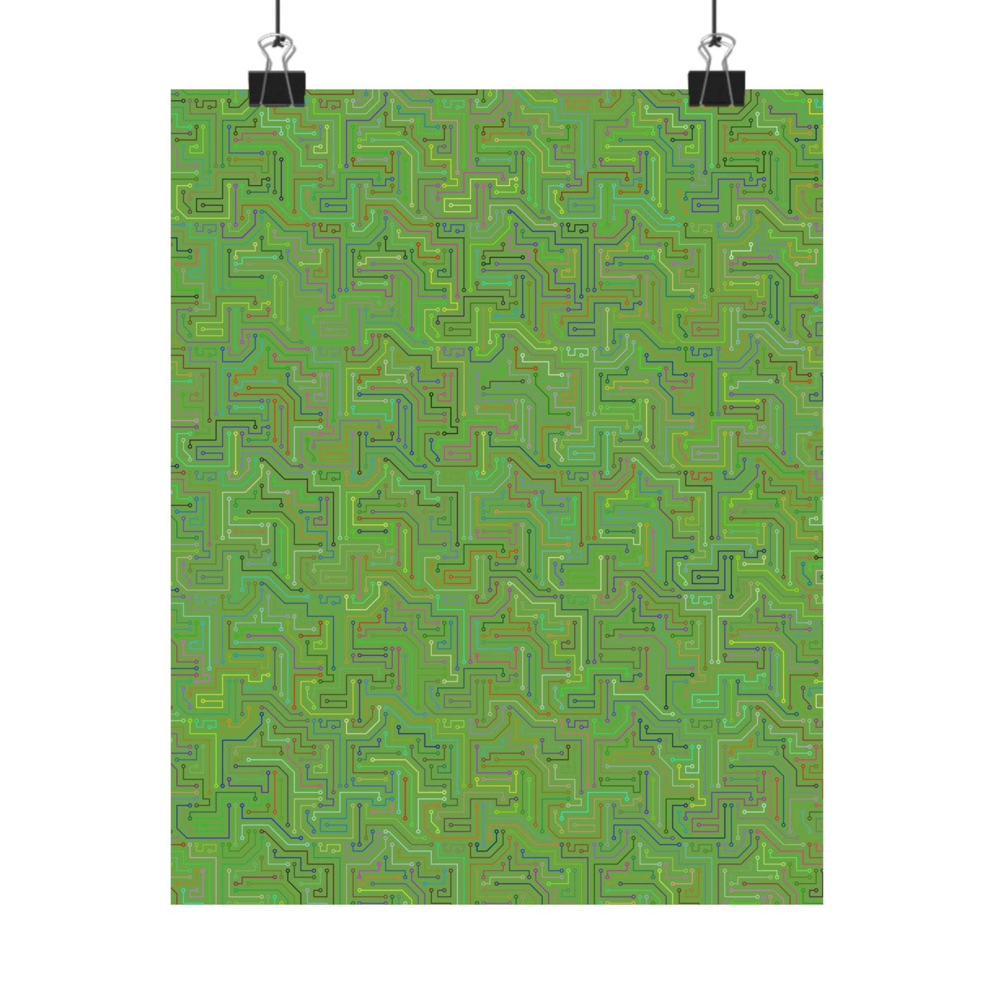 Circuit Board Art Print - Multi-color - Tech- Vertical Poster - Modern Wall Art