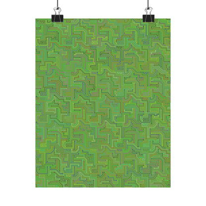 Circuit Board Art Print - Multi-color - Tech- Vertical Poster - Modern Wall Art