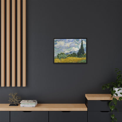 Van Gogh - Wheat Field with Cypresses - Museum Collection - Framed Canvas Print