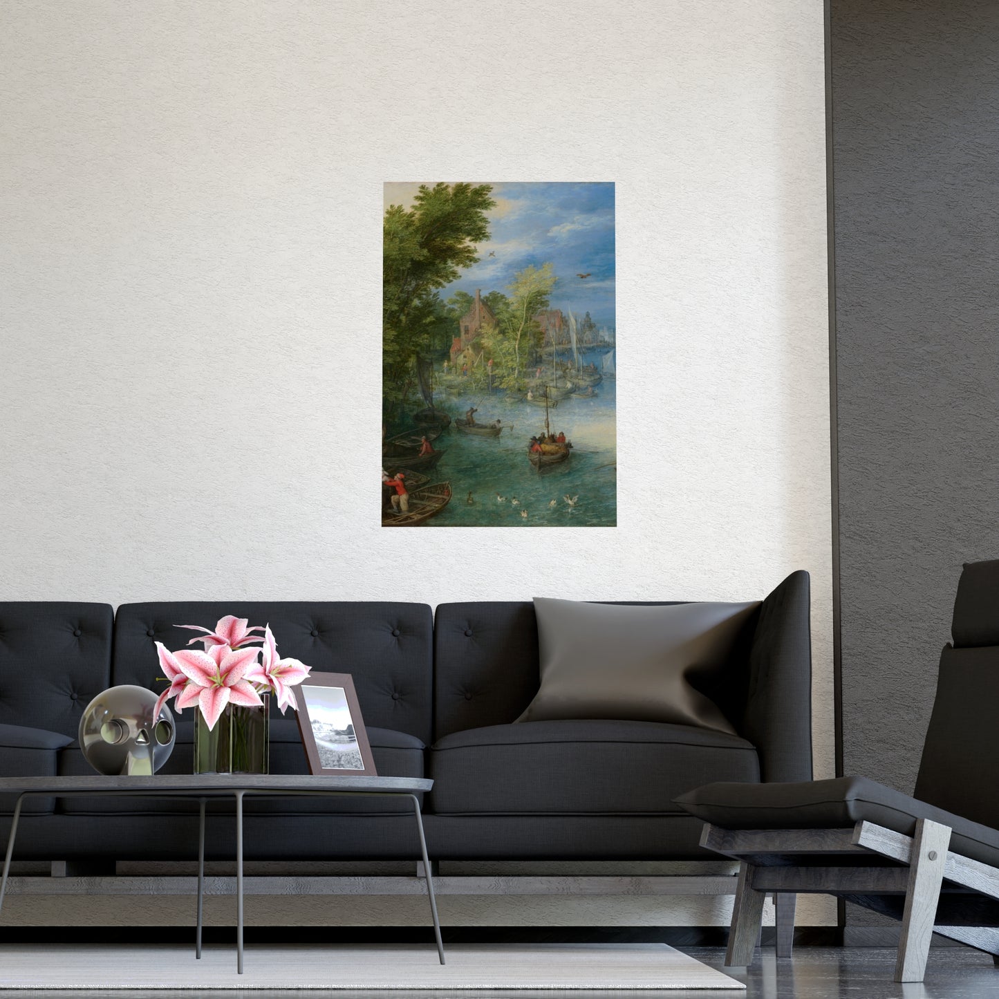 River Landscape Scene - Dutch Golden Age - Vintage Fine Art Print