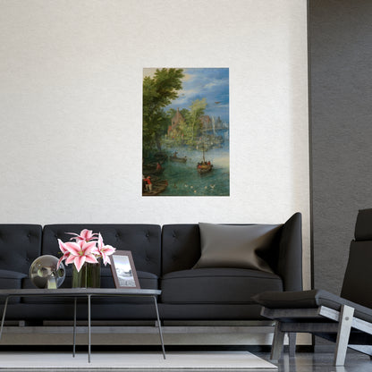 River Landscape Scene - Dutch Golden Age - Vintage Fine Art Print