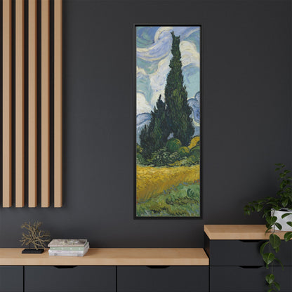 Van Gogh - Wheat Field with Cypresses - Museum Collection - Framed Canvas Print